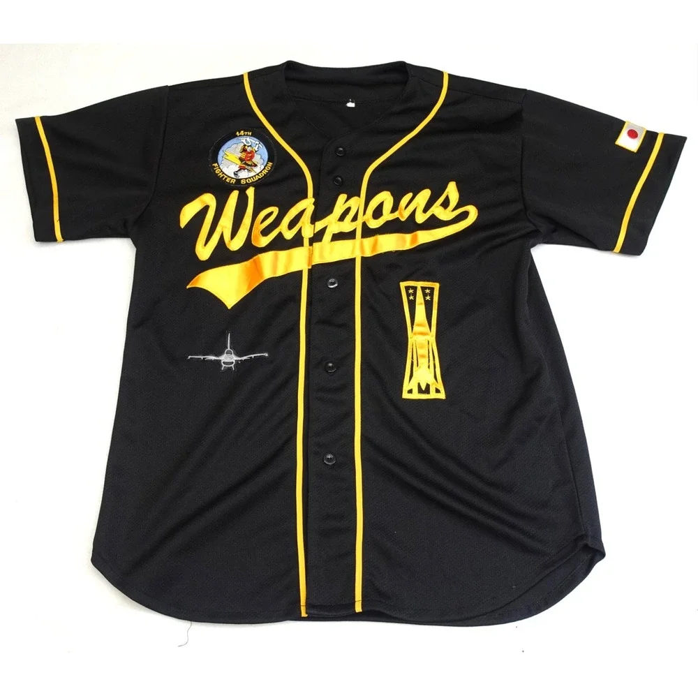 Weapons Jersey Mens M Black 14th Fighter Squadron Baseball Schmidt 07 Air Force